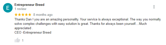 Entrepreneur Breed Review Testimonial